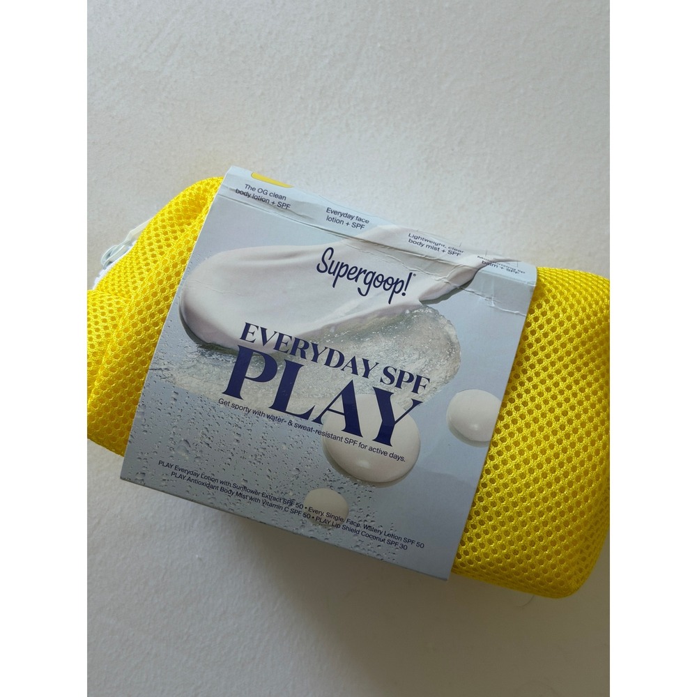 Supergoop! Everyday SPF PLAY Travel Set 4-Piece Sunscreen Kit with Mesh Pouch